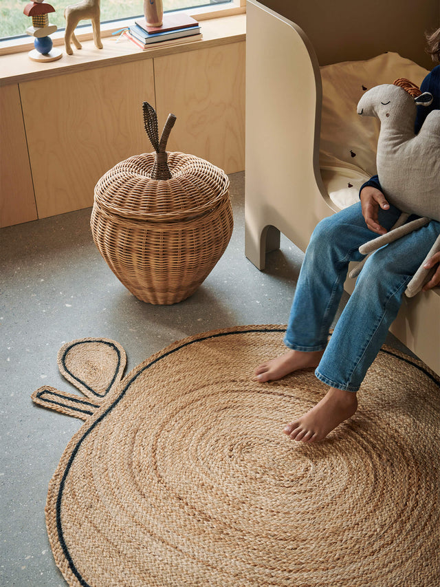APPLE BRAIDED STORAGE BASKET