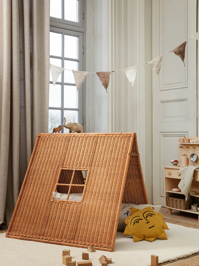 KIDS BRAIDED TENT IN NATURAL
