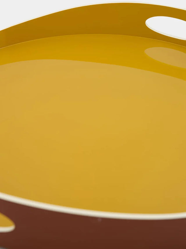 BASILE YELLOW/BROWN TRAY