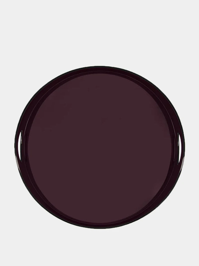 BASILE BURGUNDY/ECRU TRAY