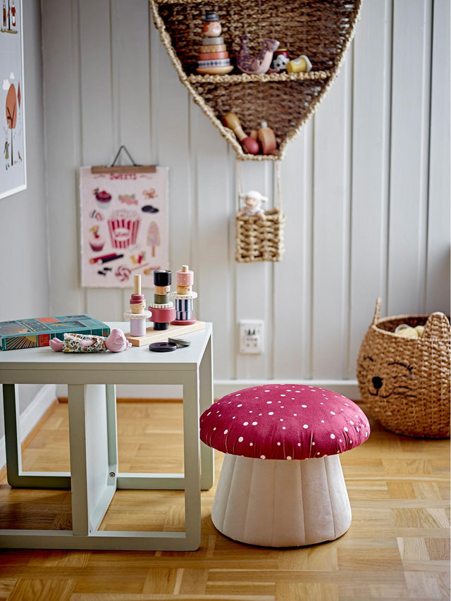 CHILDREN'S POUF LUE IN MUSHROOM FORM