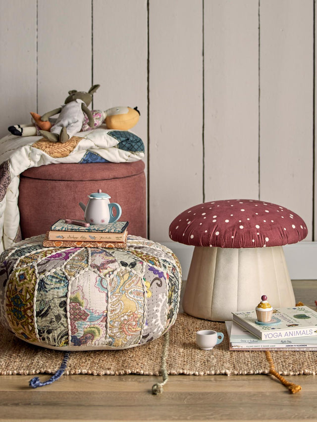 CHILDREN'S POUF LUE IN MUSHROOM FORM