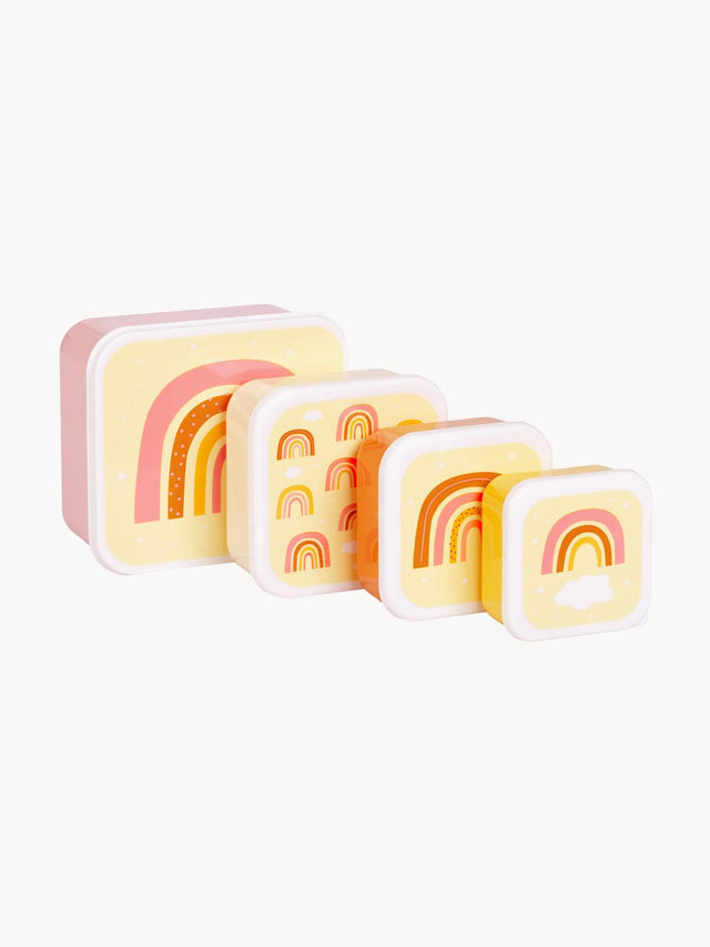 CHILDREN'S LUNCHBOXES RAINBOWS, 4PC SET
