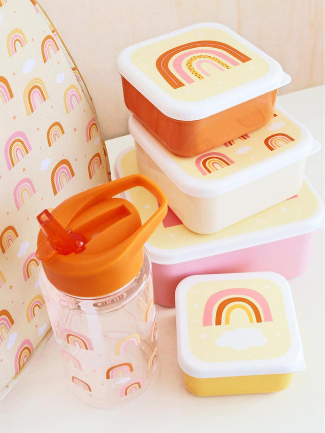 CHILDREN'S LUNCHBOXES RAINBOWS, 4PC SET