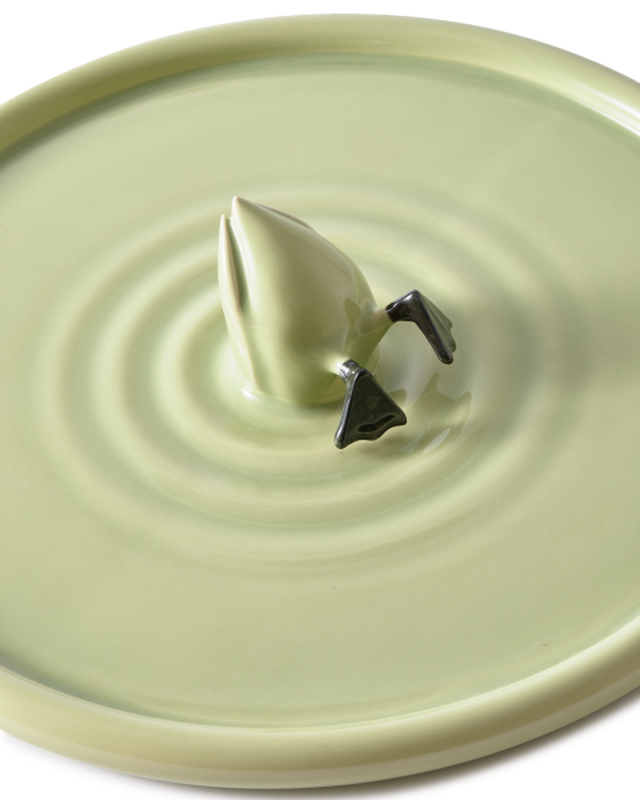 DIVING DUCK PLATE IN GREEN & BLACK