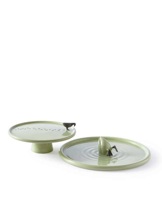 DIVING DUCK PLATE IN GREEN & BLACK