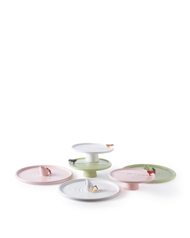 WALKING DUCK PLATE IN PINK & RED