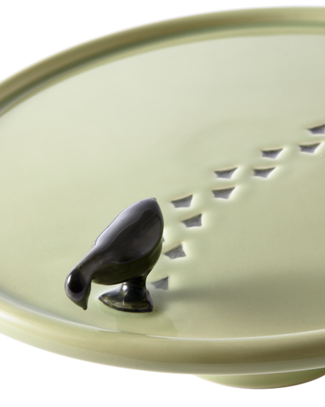 WALKING DUCK PLATE IN GREEN & BLACK