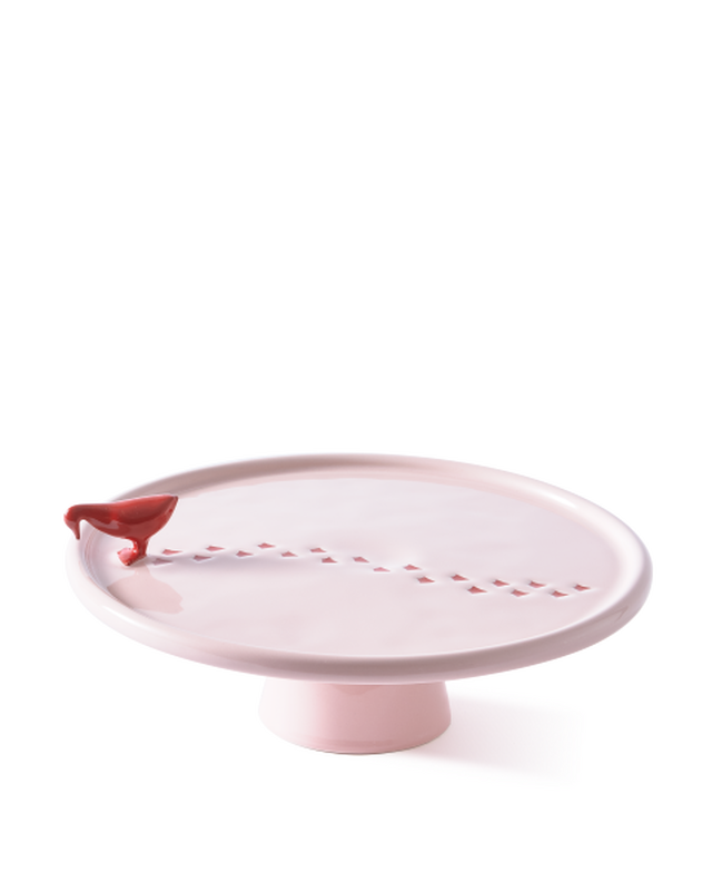 WALKING DUCK PLATE IN PINK & RED