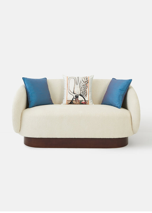ALPAQ STUDIO. SILK CUSHION SWAN