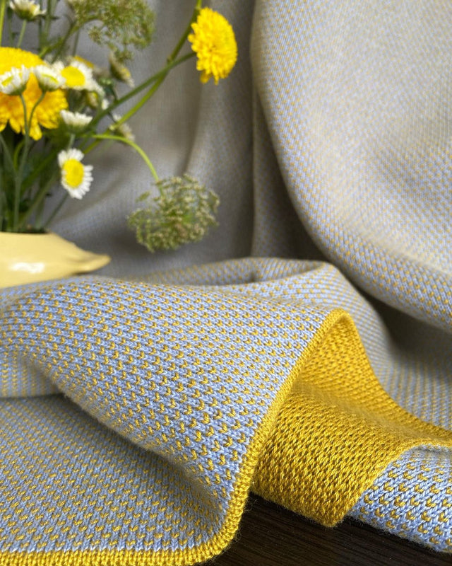 MIMOSA BLUE WOOL BLANKET