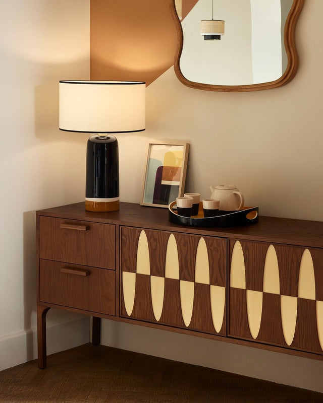 SICILIA TABLE LAMP IN BLACK & OCHER