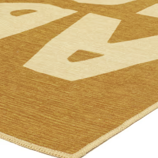 ALPHABET KIDS RUG IN BROWN