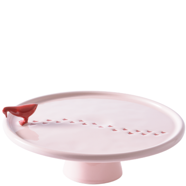 WALKING DUCK PLATE IN PINK & RED
