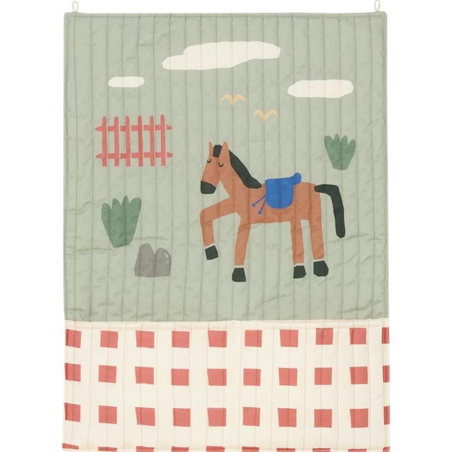 KIDS WALL ORGANIZER WITH HORSE MOTIF