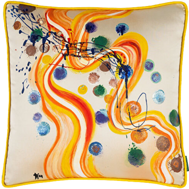 ALPAQ STUDIO. SILK CUSHION ABSTRACTION