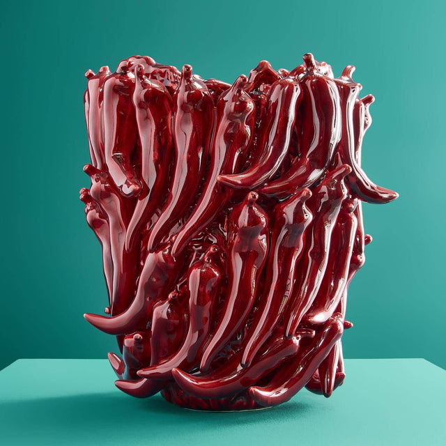 LARGE VASE CHILI IN RED