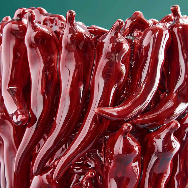 LARGE VASE CHILI IN RED