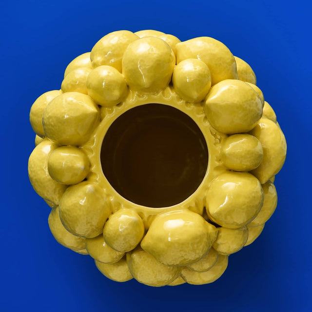 VASE LEMONS IN YELLOW