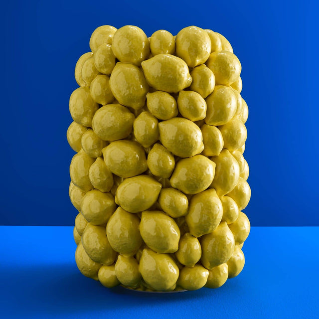 VASE LEMONS IN YELLOW