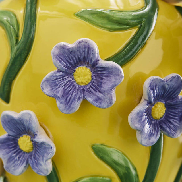 VASE SPRING WITH FLOWERS IN YELLOW