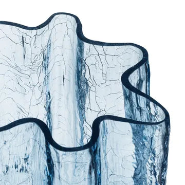 CRACKLE VASE IN SKY BLUE