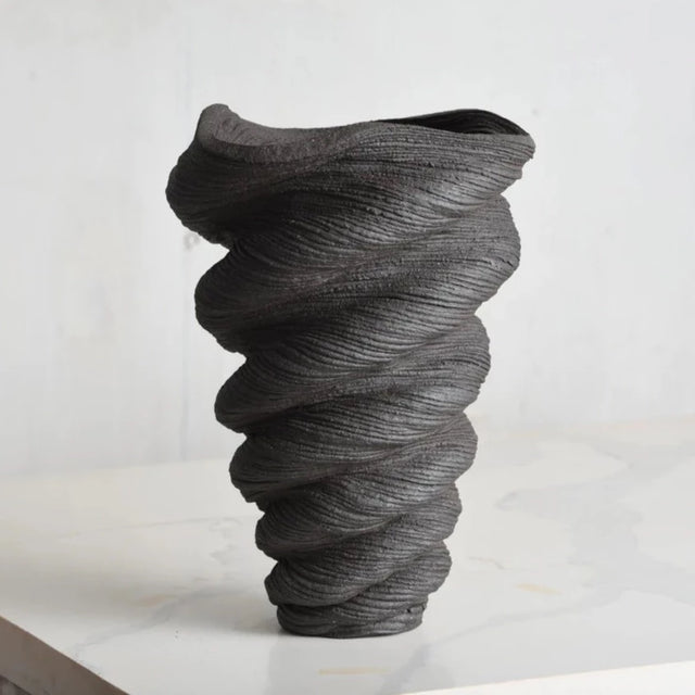 PHILIP M SOUCY SMALL BLACK VASE # 2