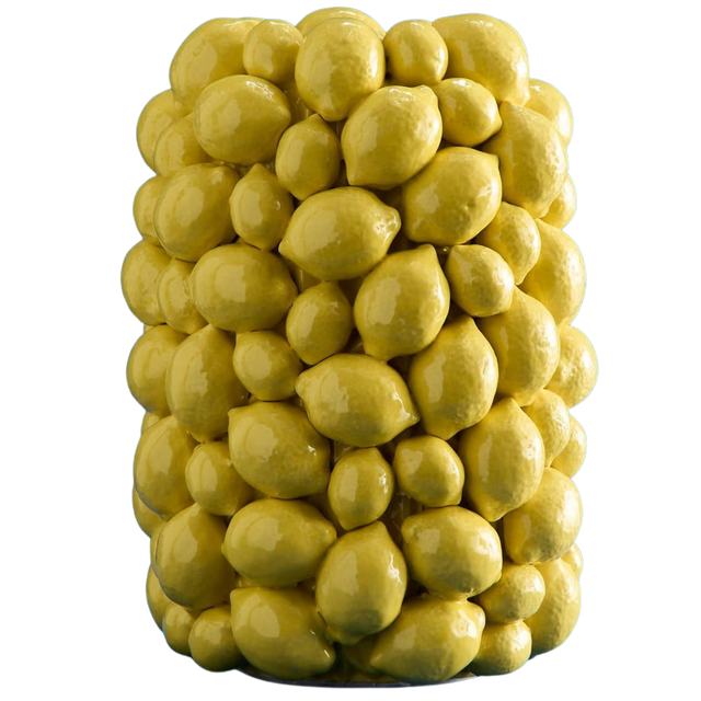 VASE LEMONS IN YELLOW