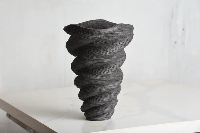PHILIP M SOUCY SMALL BLACK VASE # 2