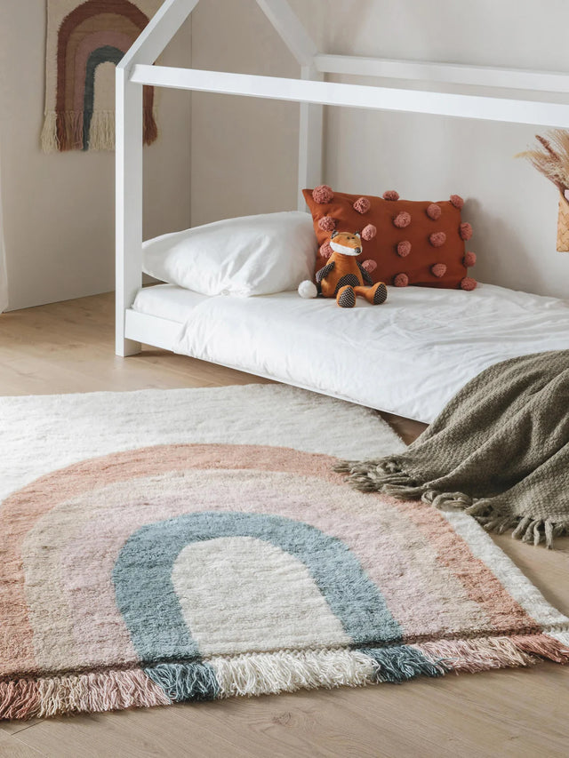 RAINBOW HAND-TUFTED KIDS WOOL RUG
