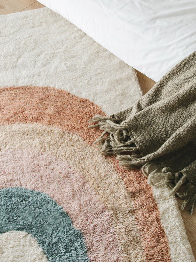 RAINBOW HAND-TUFTED KIDS WOOL RUG