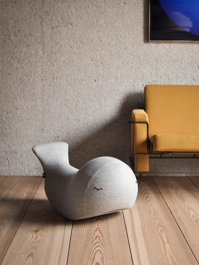 HANDMADE ROCKING WHALE BA IN LIGHT GREY