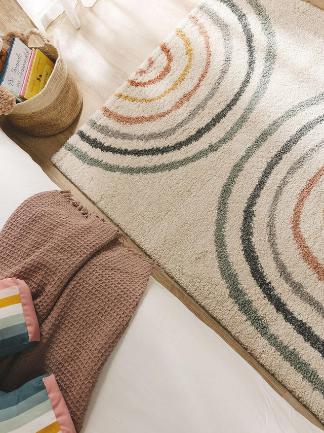 GOBI KIDS RUG WITH RAINBOW MOTIF