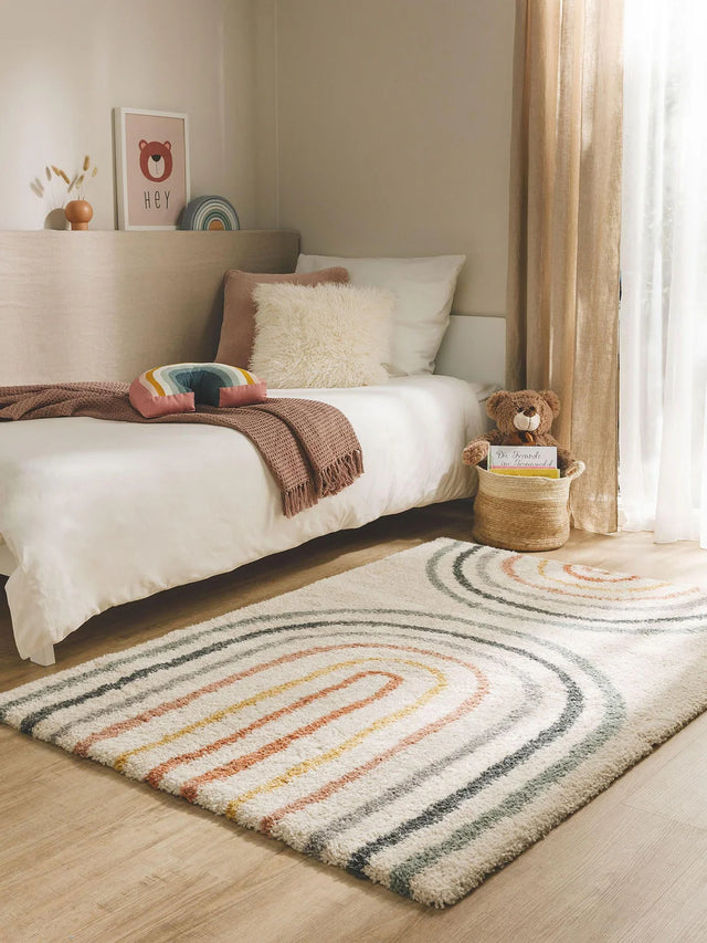 GOBI KIDS RUG WITH RAINBOW MOTIF