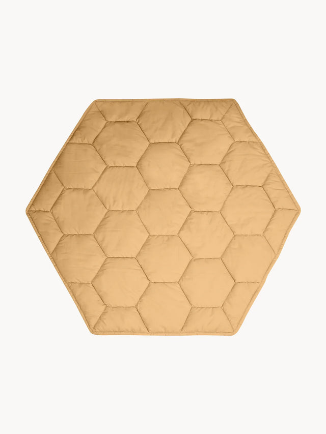 HANDMADE HONEYCOMB PLAY RUG WITH RATTLE TOY
