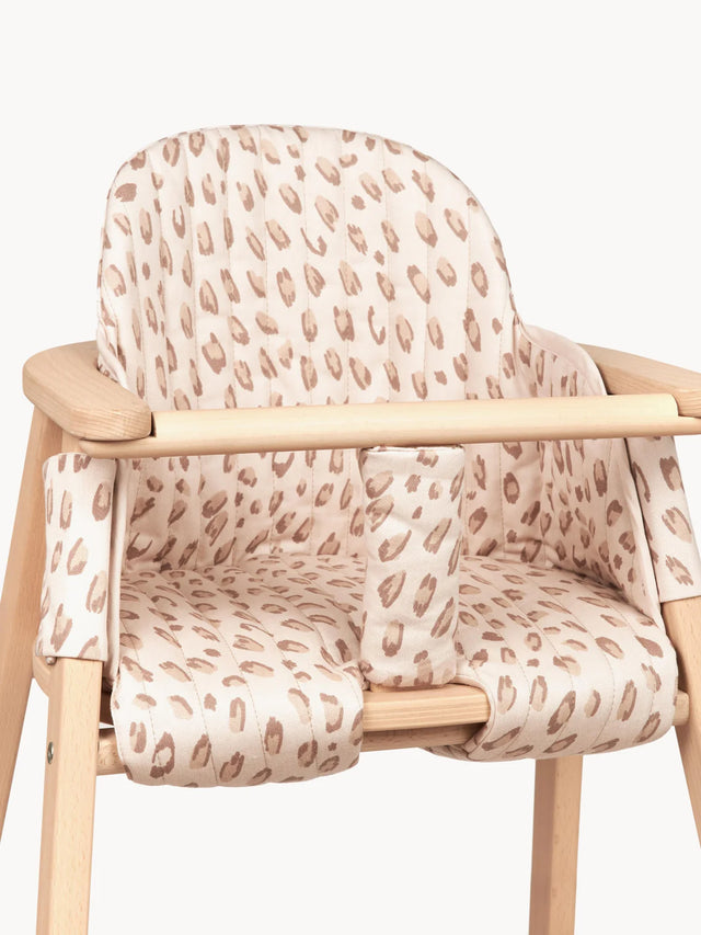 GROWING GREEN HIGHT CHAIR SEAT CUSHION FROM COTTON IN PEACH & BEIGE
