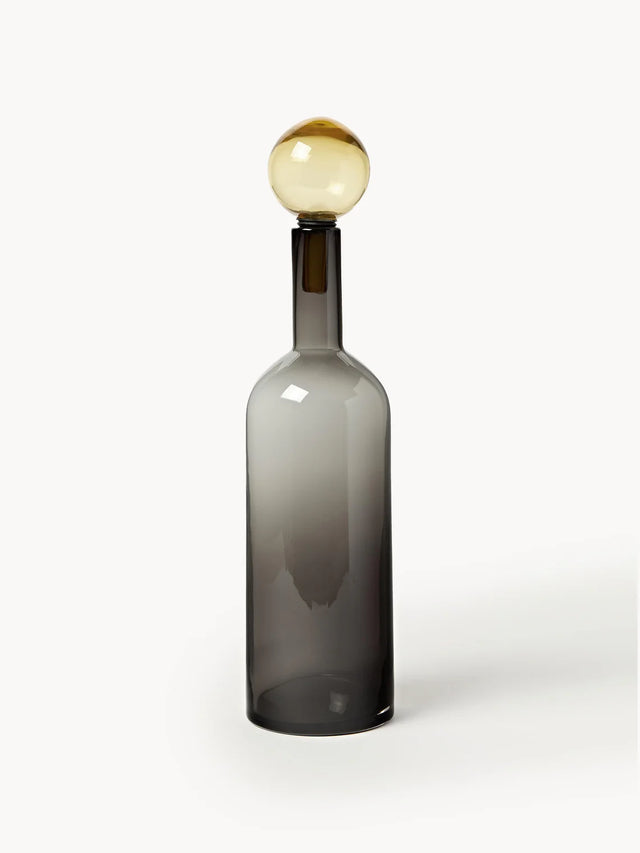MOUTH-BLOWN DECORATIVE BOTTLES BUBBLES, SET OF 4 PC.