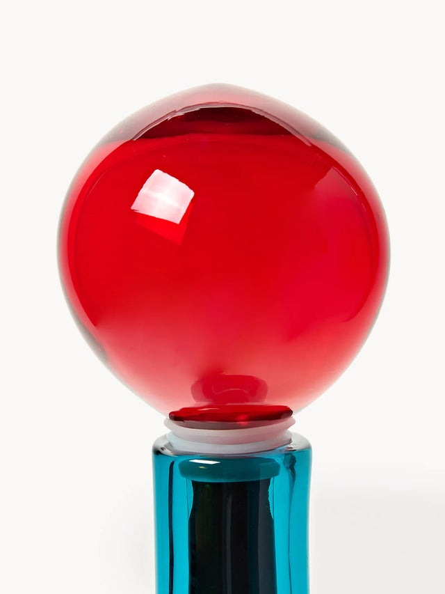 MOUTH-BLOWN DECORATIVE BOTTLES BUBBLES, SET OF 4 PC.