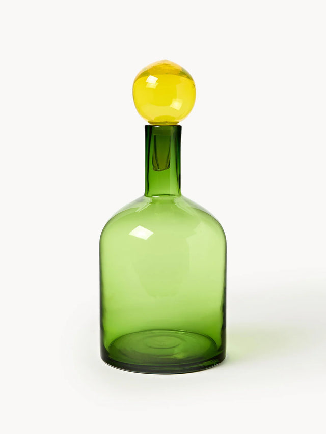 MOUTH-BLOWN DECORATIVE BOTTLES BUBBLES, SET OF 4 PC.