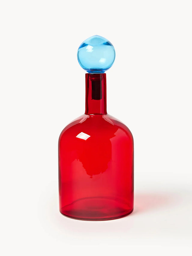MOUTH-BLOWN DECORATIVE BOTTLES BUBBLES, SET OF 4 PC.