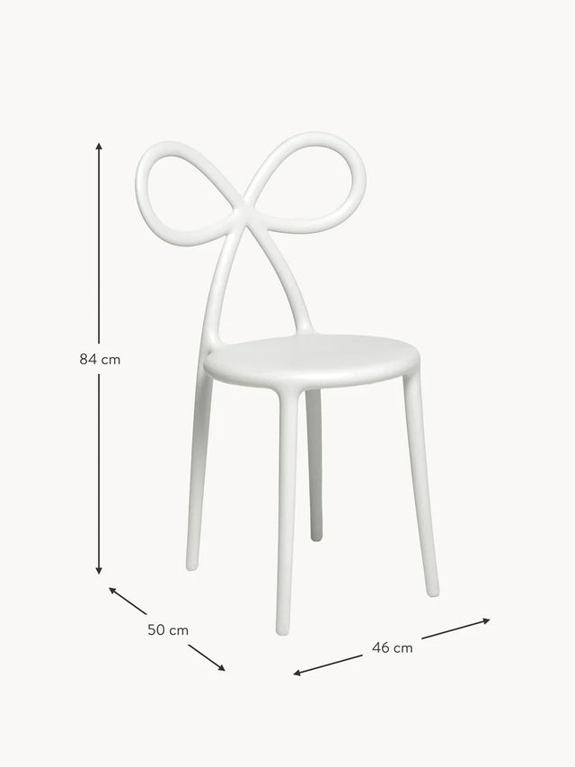 DESIGN STOOL RIBBON IN WHITE
