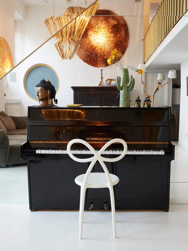 DESIGN STOOL RIBBON IN WHITE