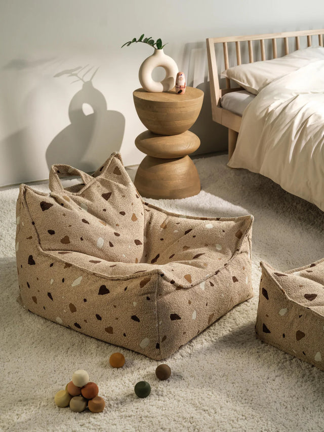 HANDMADE KIDS BEANBAG SUGAR MADE OF BOUCLÉ