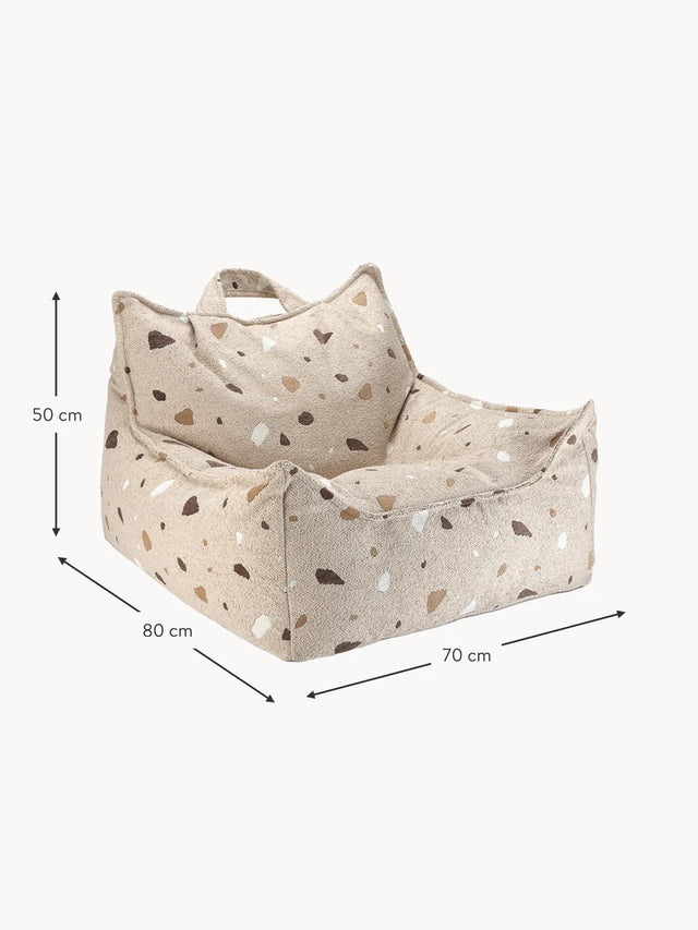 HANDMADE KIDS BEANBAG SUGAR MADE OF BOUCLÉ