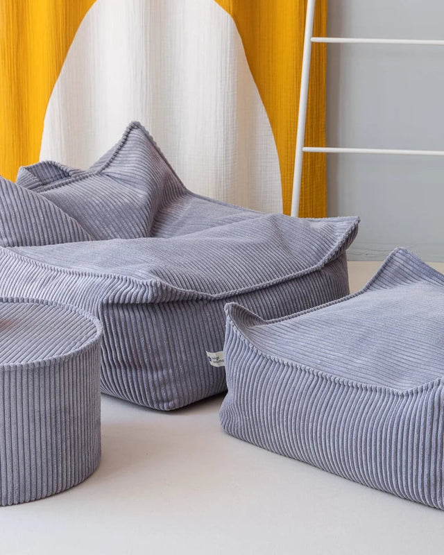 BLUEBERRY BLUE MOUSSE BEANBAG POUF