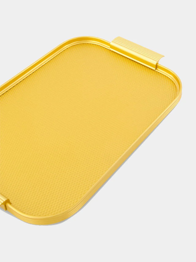 RIBBED TRAY IN GOLD