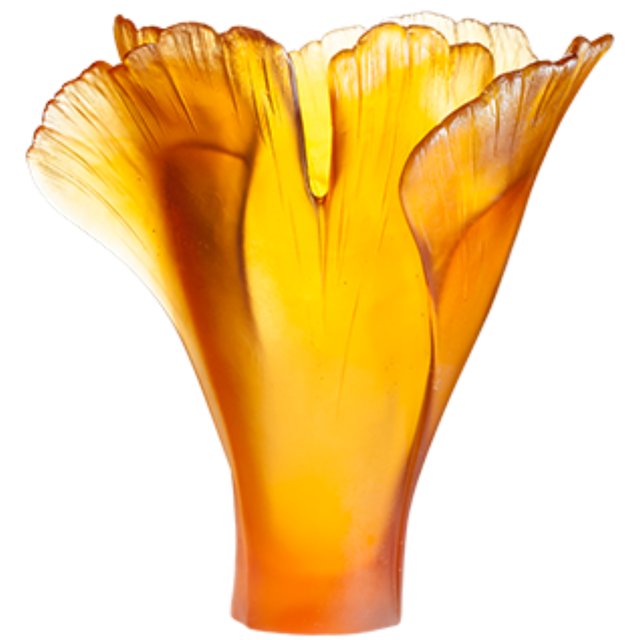 LARGE VASE GINGKO AMBER