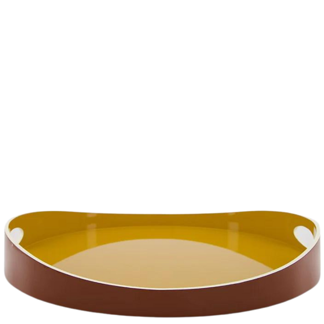 BASILE YELLOW/BROWN TRAY