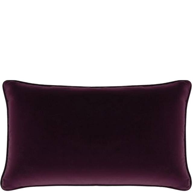 ALPAQ STUDIO. VELVET RECTANGULAR CUSHION IN BURGUNDY