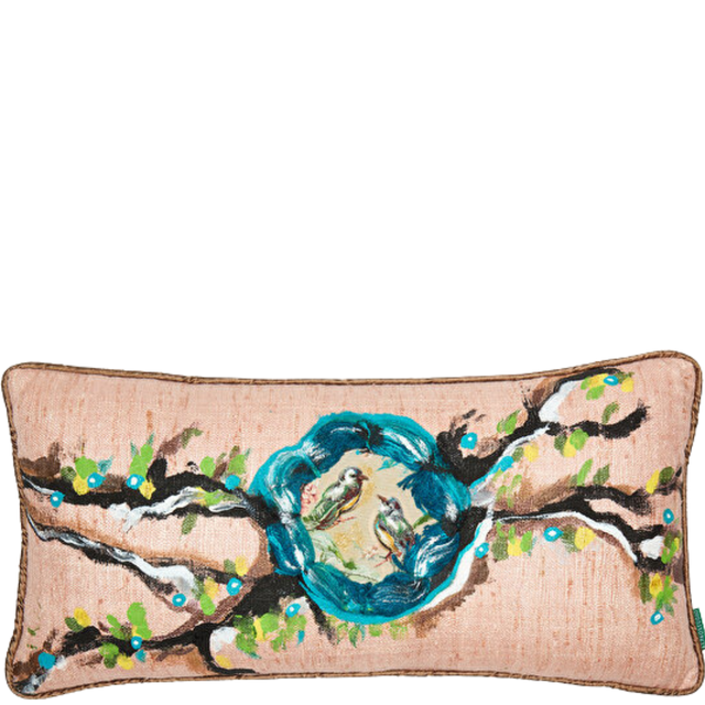 ALPAQ STUDIO. BIRDS NEST LINEN CUSHION